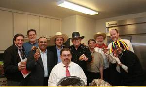 Men at a members event at Ohev Shalom in Dallas, TX